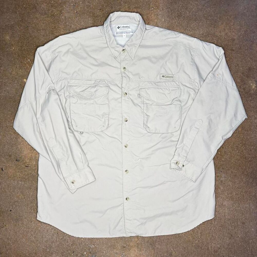 Columbia-sportswear Men's Cream and White Shirt